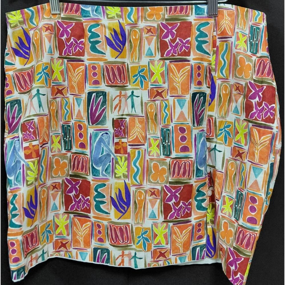 IP9 NWT NASTY GAL COLLECTION Colorful Print Skirt Graphic Print Woven Size 12